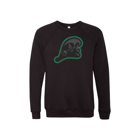 Green Wave Blackout - Bella Crew Sweatshirt -- Youth/Adult