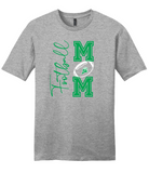 EGF Football Mom in Green -- Cotton Short Sleeve Shirt